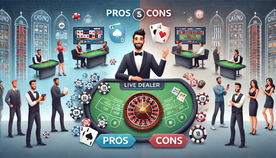 Giocare ai giochi di casinò online con dealer dal vivo: Vantaggi e svantaggi